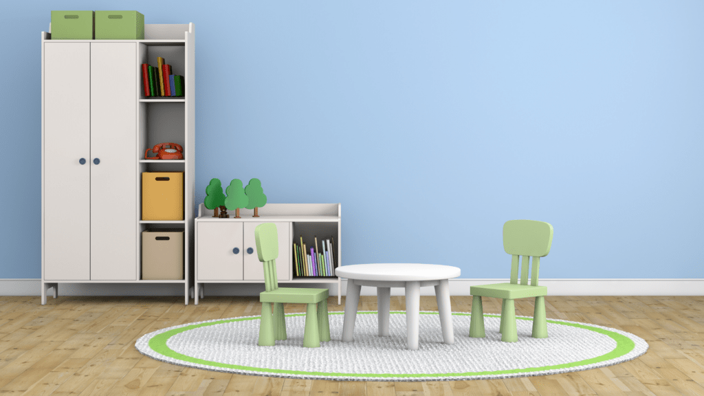 grün-blau-weiße Kinderzimmer